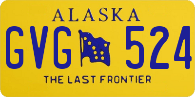 AK license plate GVG524