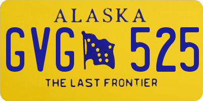 AK license plate GVG525