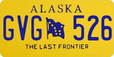 AK license plate GVG526