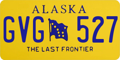 AK license plate GVG527