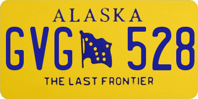 AK license plate GVG528