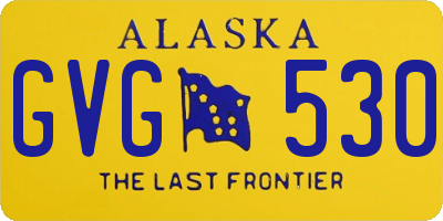 AK license plate GVG530