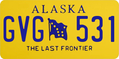 AK license plate GVG531