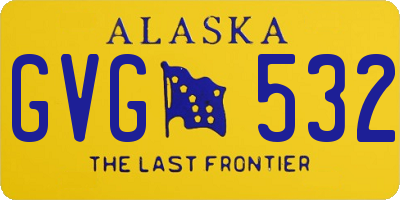 AK license plate GVG532