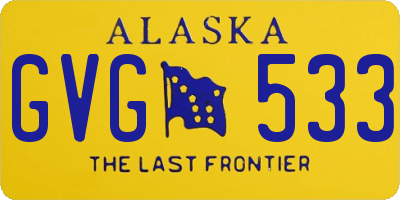 AK license plate GVG533