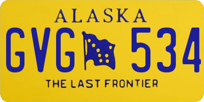 AK license plate GVG534