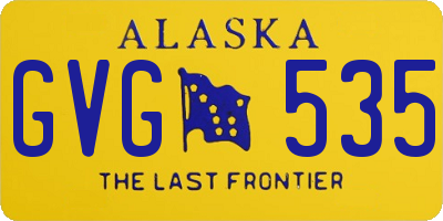 AK license plate GVG535