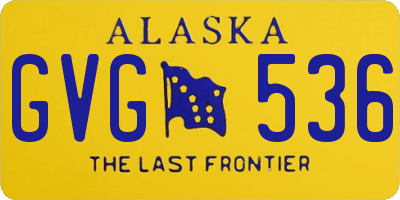 AK license plate GVG536