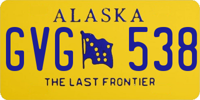 AK license plate GVG538