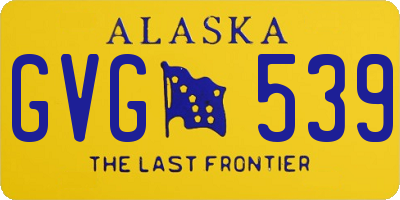 AK license plate GVG539