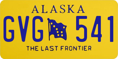 AK license plate GVG541