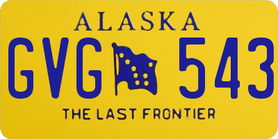 AK license plate GVG543