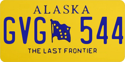 AK license plate GVG544