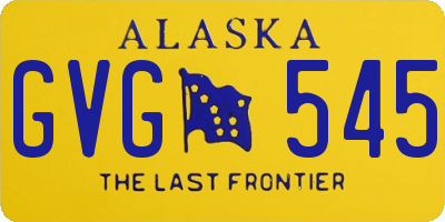 AK license plate GVG545