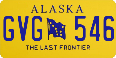 AK license plate GVG546