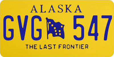 AK license plate GVG547