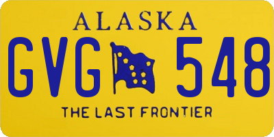 AK license plate GVG548