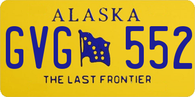 AK license plate GVG552