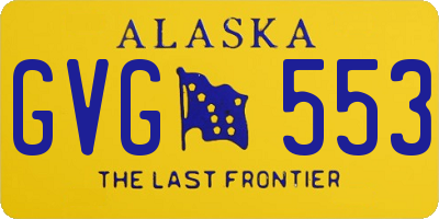 AK license plate GVG553