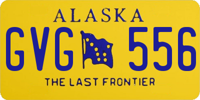 AK license plate GVG556