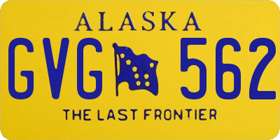 AK license plate GVG562