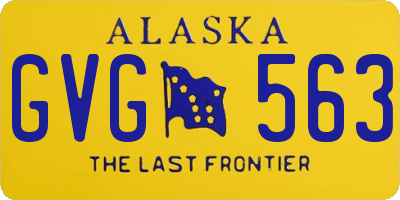 AK license plate GVG563