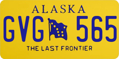 AK license plate GVG565