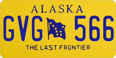 AK license plate GVG566