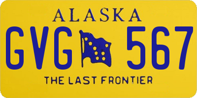 AK license plate GVG567