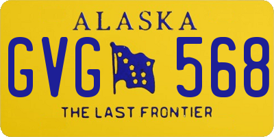 AK license plate GVG568