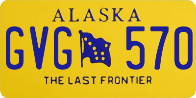 AK license plate GVG570