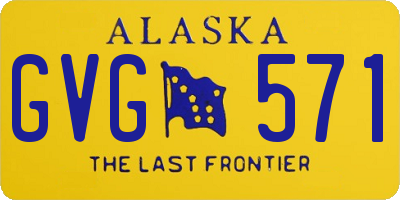 AK license plate GVG571