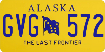 AK license plate GVG572