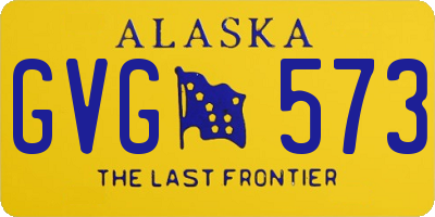 AK license plate GVG573