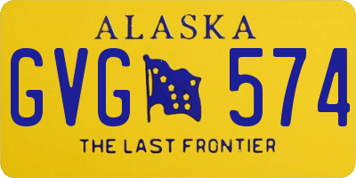 AK license plate GVG574