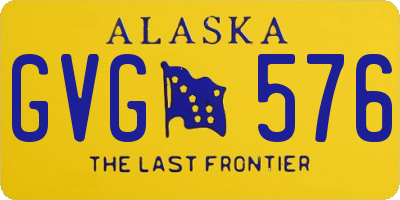 AK license plate GVG576