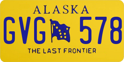 AK license plate GVG578