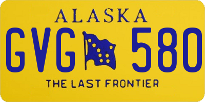 AK license plate GVG580