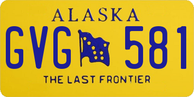 AK license plate GVG581