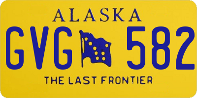 AK license plate GVG582