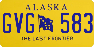 AK license plate GVG583