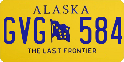 AK license plate GVG584