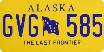 AK license plate GVG585