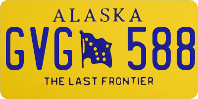 AK license plate GVG588