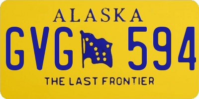 AK license plate GVG594