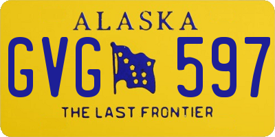 AK license plate GVG597