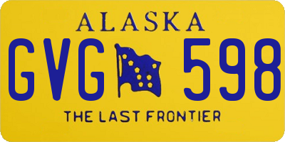 AK license plate GVG598