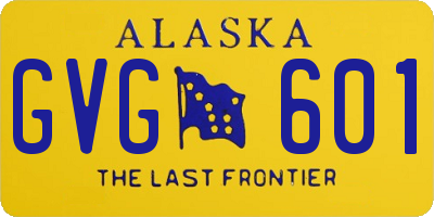 AK license plate GVG601