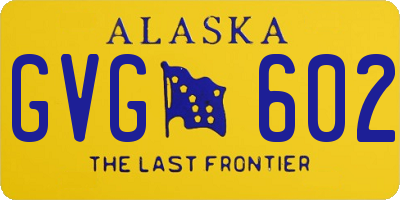 AK license plate GVG602