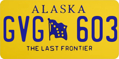 AK license plate GVG603